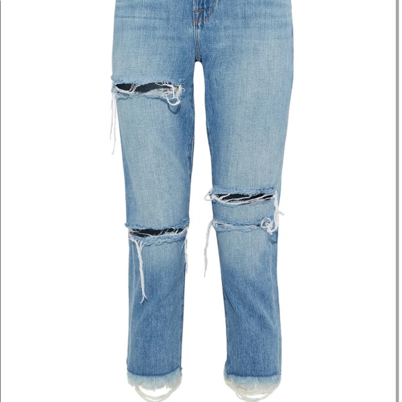 Frame Le Beau distressed boyfriend jeans - Picture 3 of 4